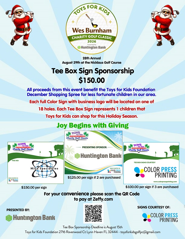 Toys For Kids Golf Event Flyer